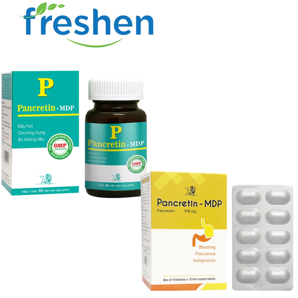 VIÊN UỐNG PANCRETIN - MDP Chống đầy hơi, ăn không tiêu