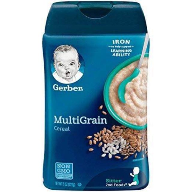 Bột ăn dặm Gerber Non GMO các loại hạt cho bé từ 6 tháng