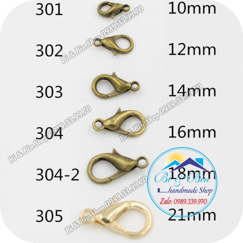 Gói 20 Cái Móc Càng Cua Làm Vòng Đeo Tay, Dây Chuyền, Trang Sức Handmade - PK422