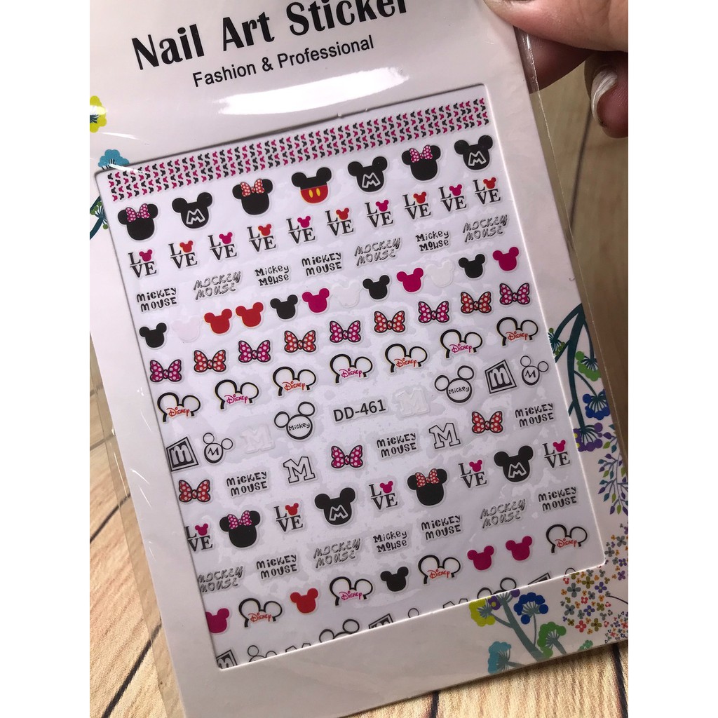 Hình dán móng tay - Sticker dán móng Mickey DD461