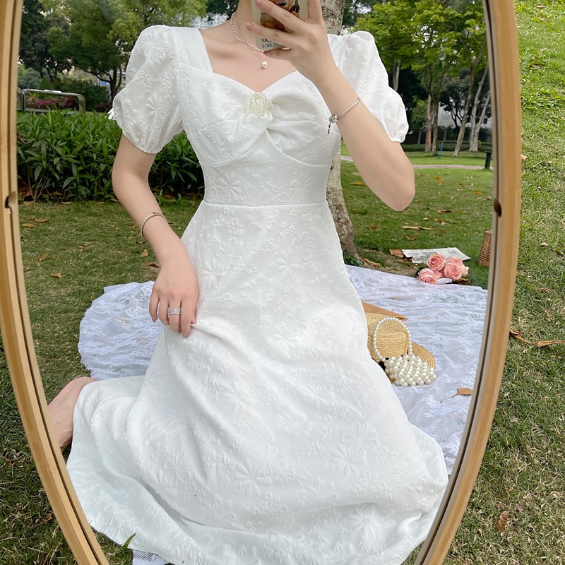 [MỚI NHẤT] Váy trắng nữ mẫu mới nhất hàng Quảng Châu cao cấp V148 (KÈM ẢNH THẬT)