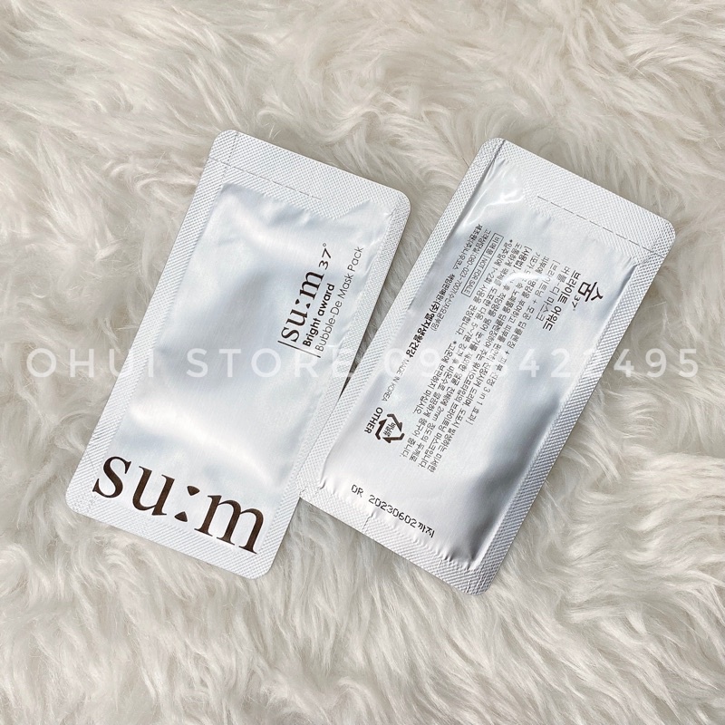 1 gói mặt nạ sủi bọt thải độc hút dầu sạch sâu Su:m37 Bright Award Bubble De Mask - Hàng chính hãng | BigBuy360 - bigbuy360.vn