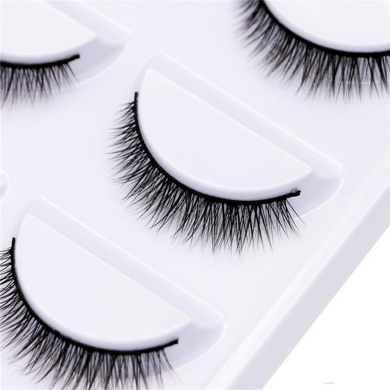 Set 5 cặp lông mi giả ngắn và dày tự nhiên có thể làm cong mi