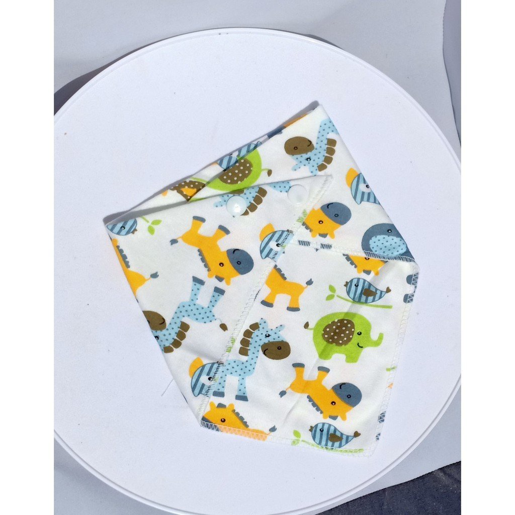 Yếm quàng cổ cho bé có cúc bấm chất cotton loại đẹp nhiều màu sắc