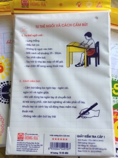 Giấy kiểm tra 4 ô ly vuông