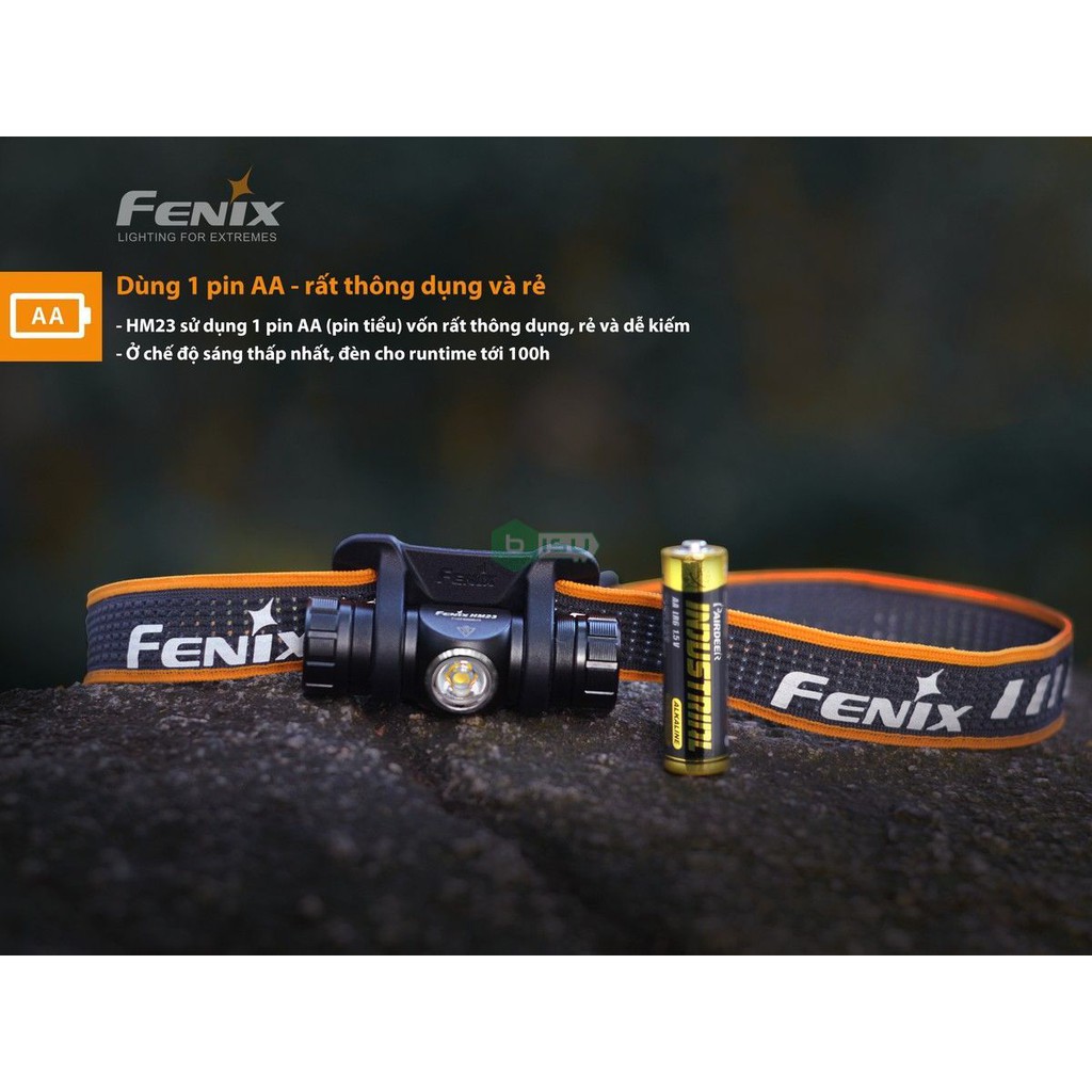 ĐẠI LÝ ĐỘC QUYỀN FENIX - Đèn pin Fenix - HM23 - 240 Lumens (Ánh sáng vàng)