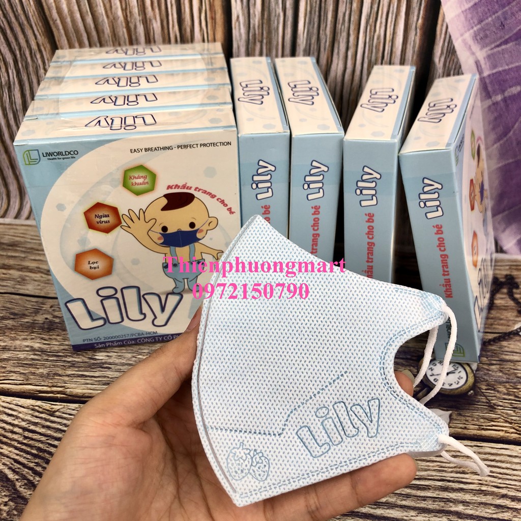 Combo 3 hộp Khẩu trang lily cho bé ( 30 cái )