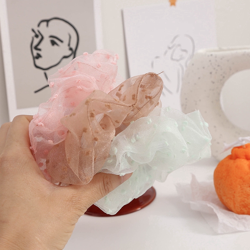 Dây buộc tóc màu trơn đơn giản thanh lịch cho nữ d5214