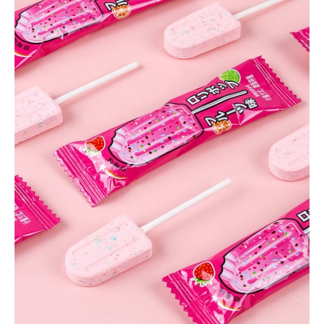 Kẹo mút sữa canxi nhân nổ 2in1 popping candy