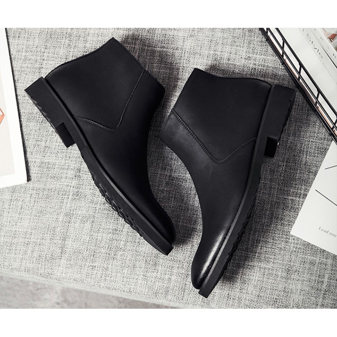 Giày Tây Boots nam cổ lửng Chelsea Boots Zip | BigBuy360 - bigbuy360.vn