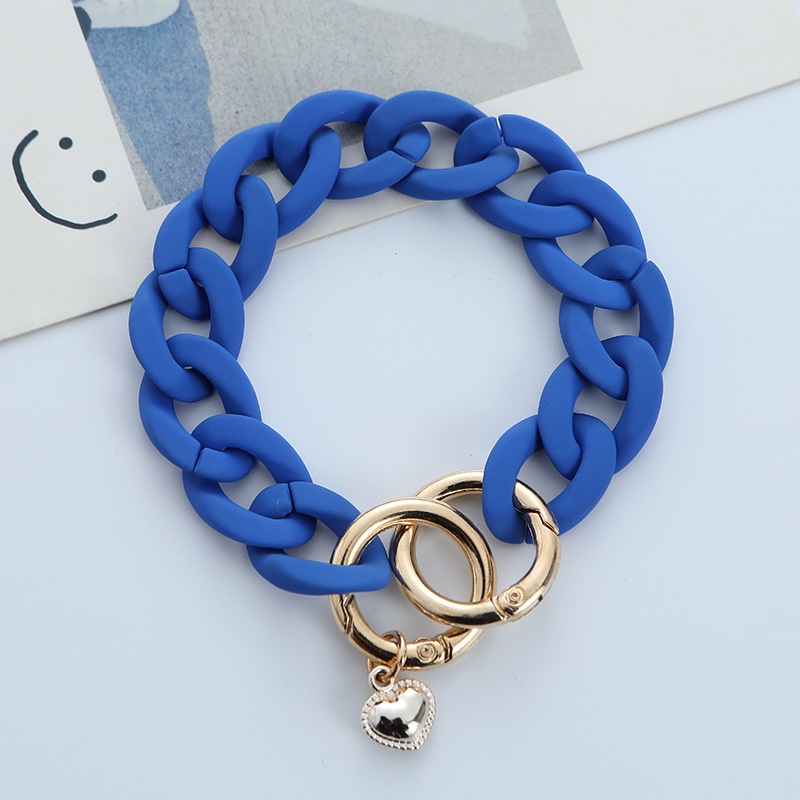 Móc Khóa Túi Xách Bằng acrylic Nhám Màu Xanh Dương Phong Cách Âu Mỹ Phổ Biến