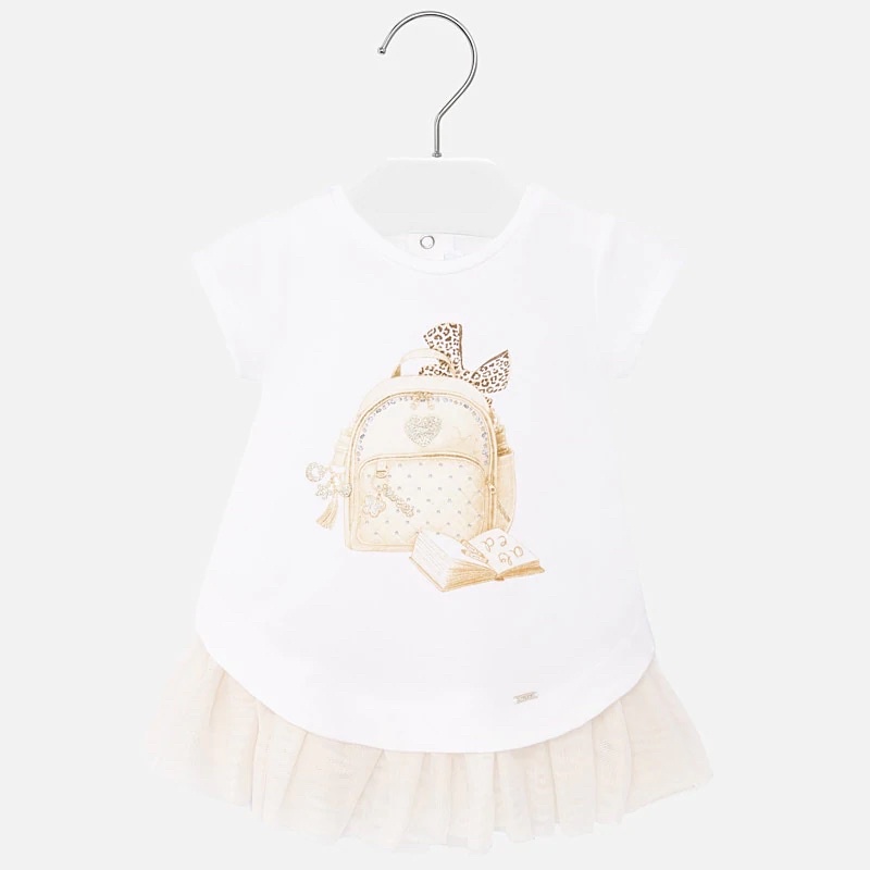 Váy Tutu Bé Gái Balo Nơ Nhũ Vàng MOR