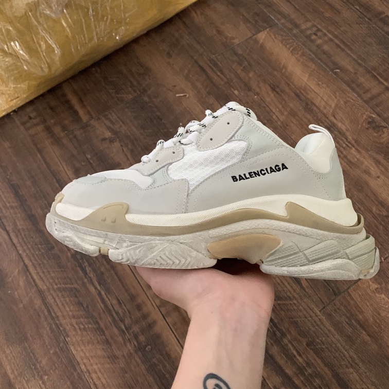 Giày Sneaker Nam Nữ Balen Triple S Full Trắng - Giày Thể Thao Nam | ĐồLótNữ.vn