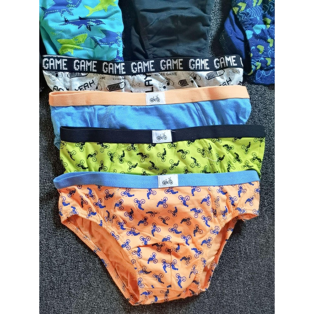 Sét 3 quần sịp tam giác cho bé trai hàng cotton size đại 8-12y