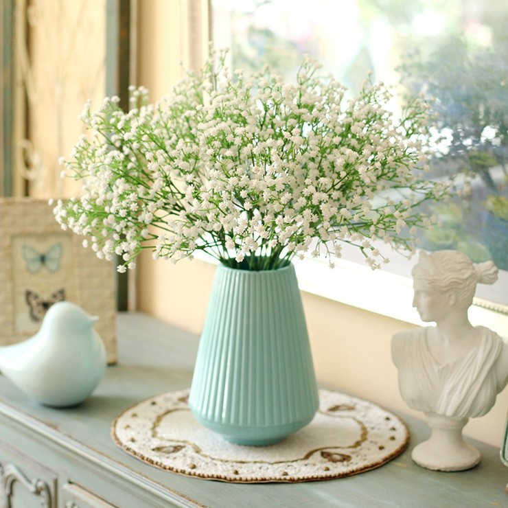 Bó hoa Gypsophila khô tự nhiên nhiều màu trang trí nhà cửa/tiệc cưới