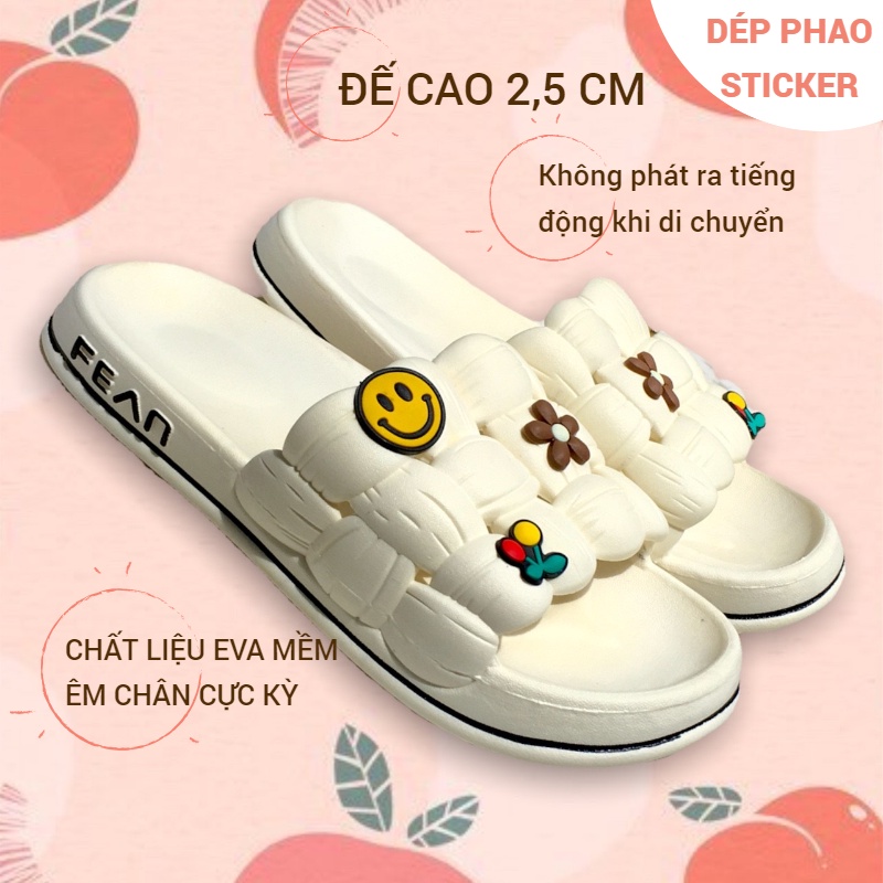 Dép quai ngang, phao, ngấn, bánh bao, CHAO, sticker, hình, chất liệu EVA, nam nữ, lê, tông size lớn, 41, 42, 43, 44