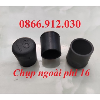 20 phi 16 mm _ bao ngoài chân bàn ghế, chụp ống phi tròn chống xước, chống nước mưa