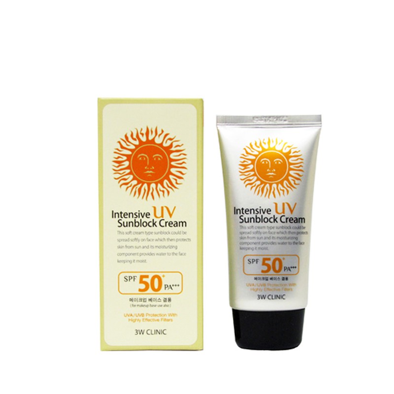 Kem Chống Nắng 3W Clinic Intensive UV Sunblock Cream SPF 50+ PA+++