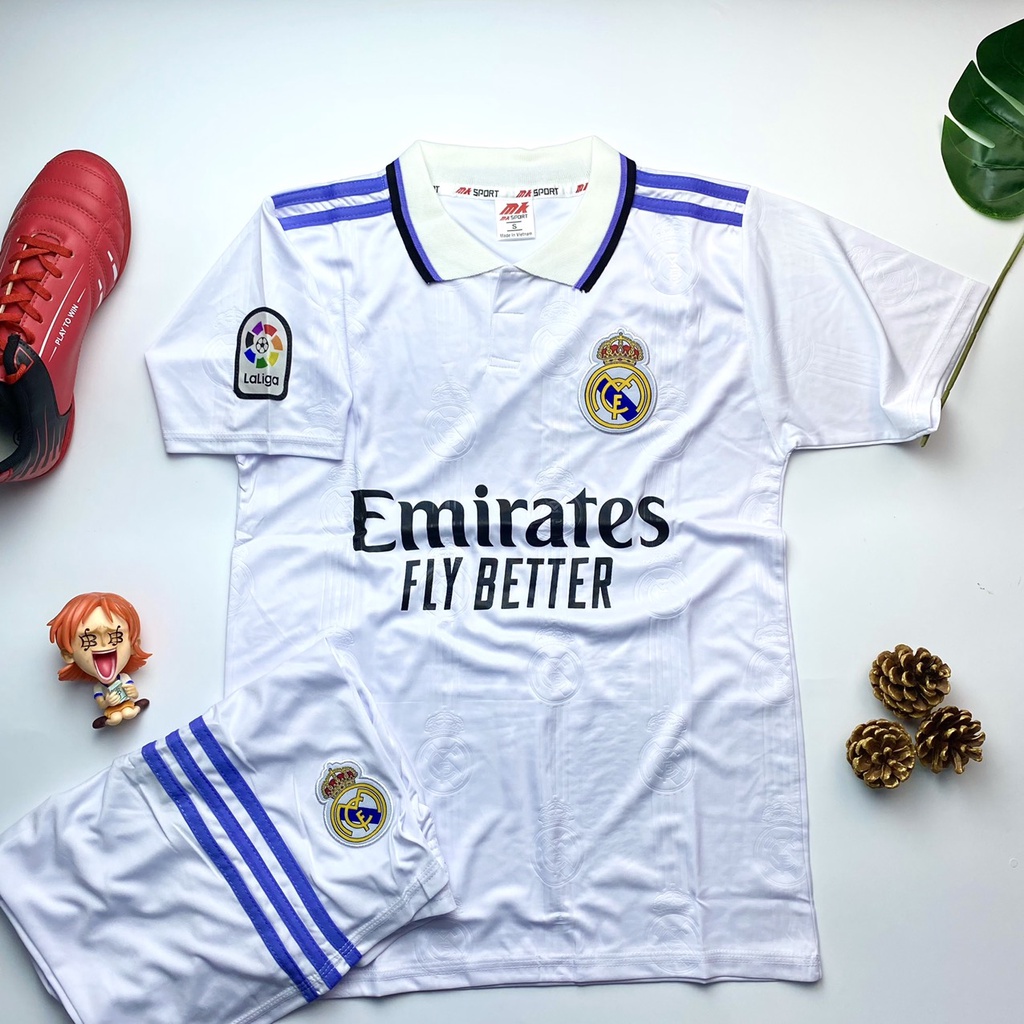 Bộ quần áo đá bóng REAL mùa 2022-2023 thấm hút mồ hôi tốt - ViKi Sport