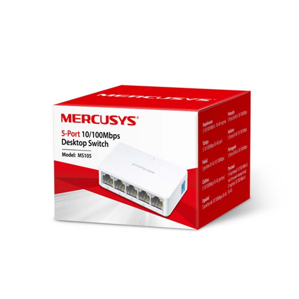 [Hỏa tốc] Bộ Chia Tín Hiệu Để Bàn Mercusys MS105 5 Cổng Switch Port 10/100Mbps