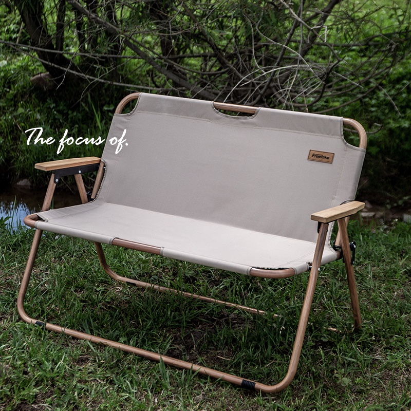 SALE GHẾ ĐÔI DÃ NGOẠI GẤP GỌN VÂN GỖ DU LỊCH HỢP KIM NHÔM- TẢI TRỌNG 180KG