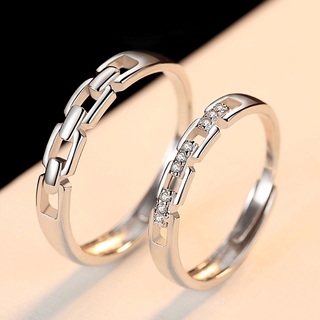 Nhẫn Đính Hôn Bằng Sợi Tổng Hợp Có Thể Điều Chỉnh Cho Cặp Đôi S925