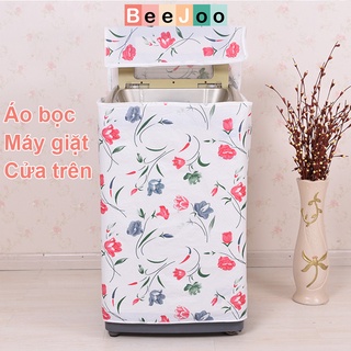 Bọc máy giặt cửa trên có khóa kéo, Trùm máy giặt họa tiết chất liệu PEVA 2 lớp chống nước và bụi bẩn BeeJoo