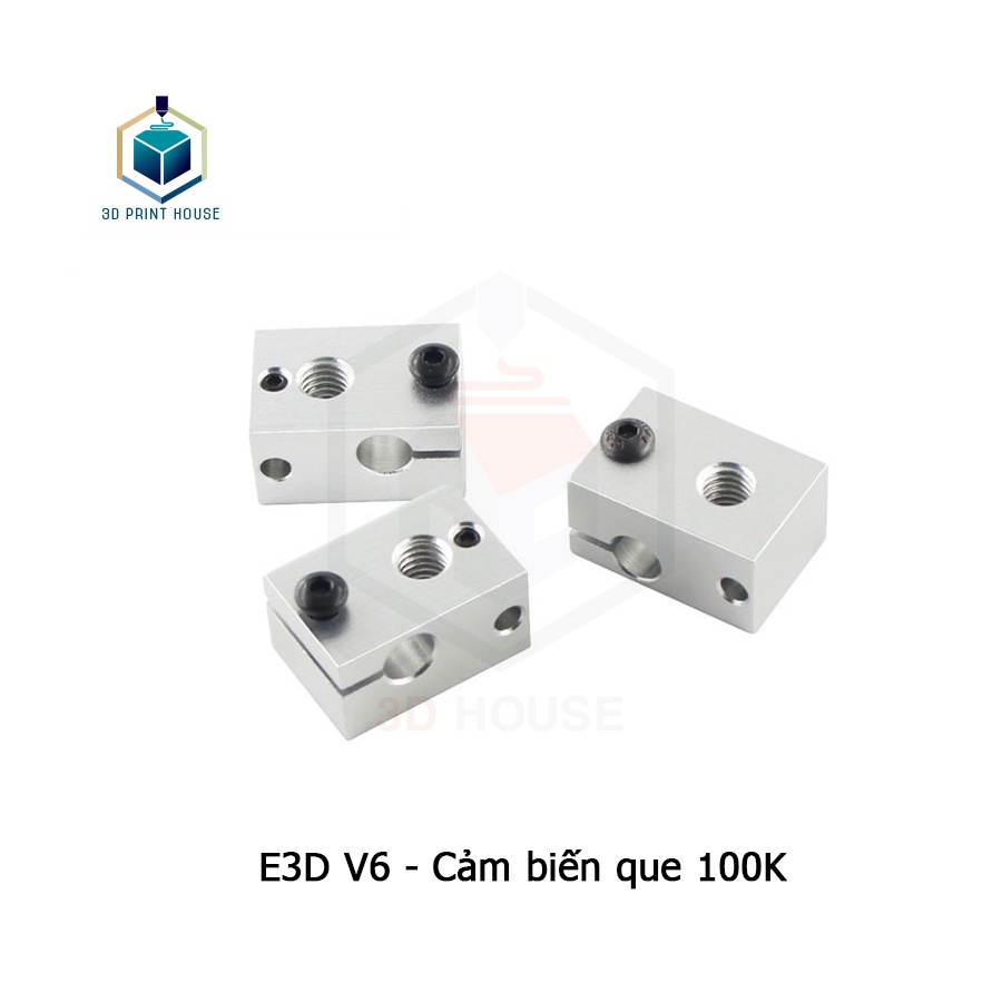 Khối Nhôm Dẫn Nhiệt Đầu In E3D V6 Cảm Biến Que Máy In 3D