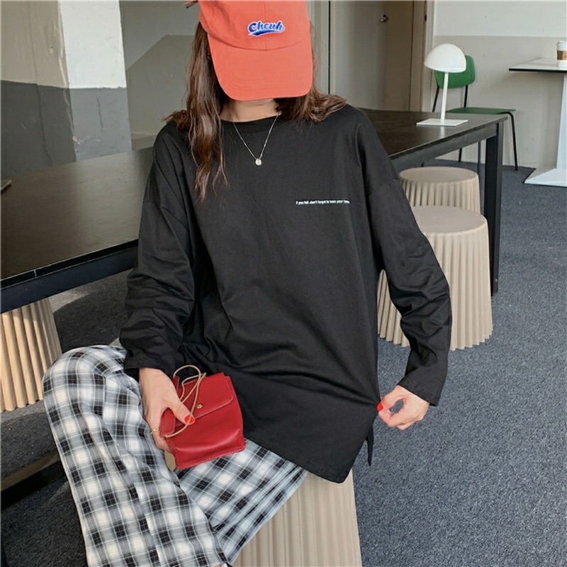 Áo thun dài tay nam nữ, áo phông studio1996 dài tay chất cotton form rộng in hình chữ xinhh