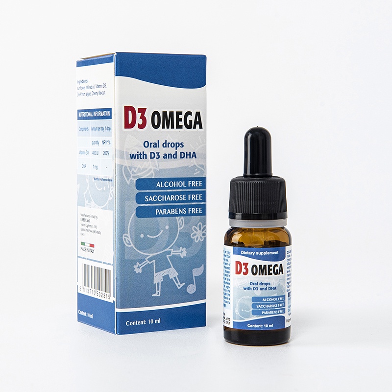 Siro D3 Omega 10 ml- Bổ sung Vitamin D3 và DHA - Hỗ trợ phát triển trí não,trẻ thông minh