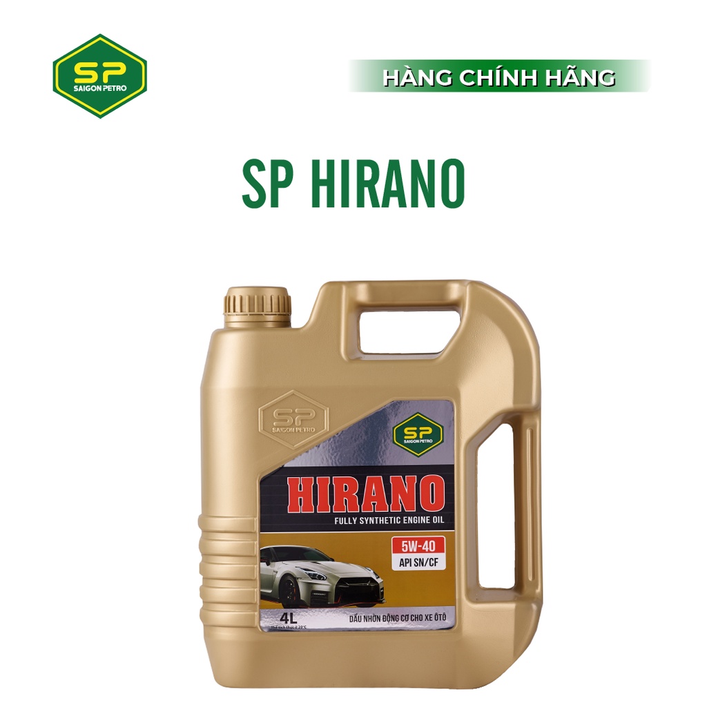 Dầu nhớt ô tô cao cấp SAIGON PETRO - SP Hirano SN/CF 5W-40, Dung tích 4L