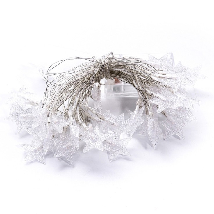 Dây đèn trang trí hình ngôi sao decor phòng ngủ dùng pin hoặc usb