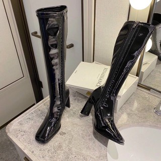boot đùi gót mảnh cao cấp đen be