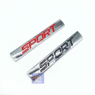 Miếng dán trang trí xe ô tô, xe máy - Tem chữ SPORT - chất liệu hợp kim mạ crom