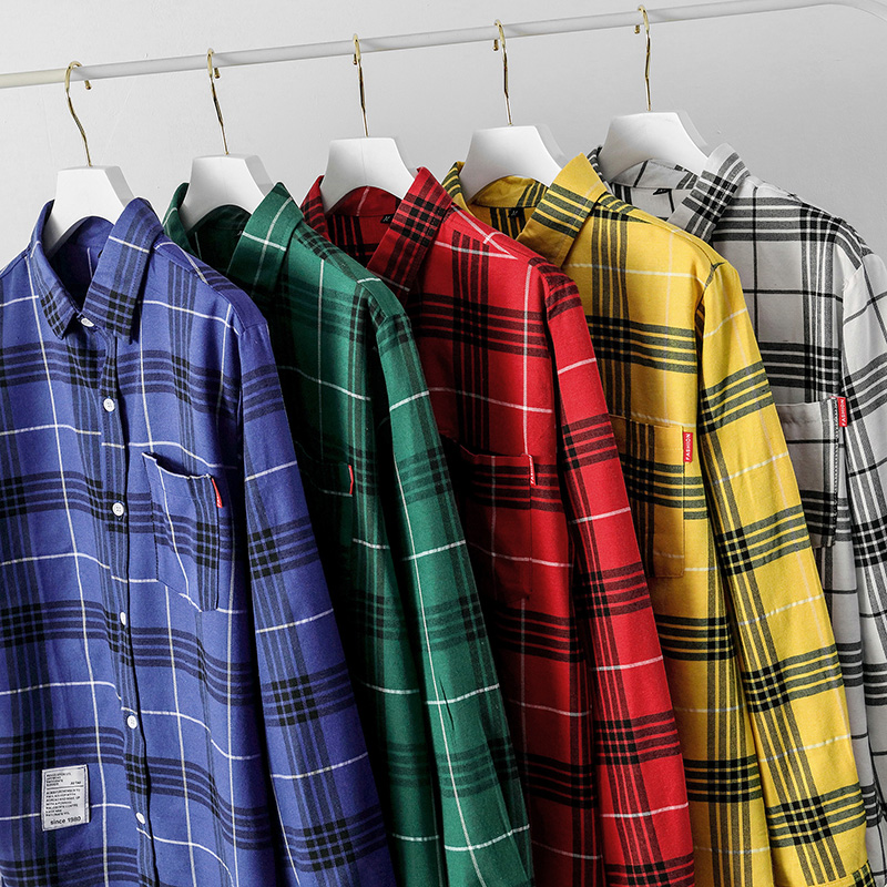 Áo Sơ Mi Ca Rô Dài Tay Kiểu Hàn Quốc Xinh Xắn Cho Nam Size M-3xl