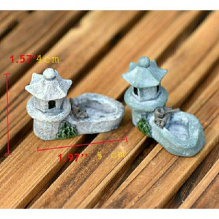 Tiểu cảnh Đền Nhỏ Trang Trí Hồ Cá, Bể Cá-Hòn Non Bộ
