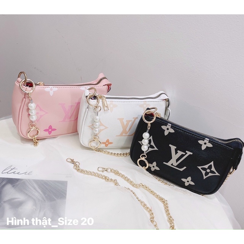 Túi kẹp nách lv hàng hai xích đeo vai,đeo chéo các kiểu về 3 màu