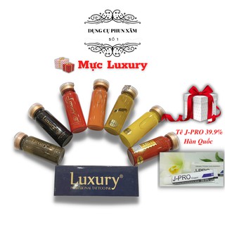 MỰC PHUN XĂM LUXURY CHÍNH HÃNG ĐẦY ĐỦ CÁC MÀU
