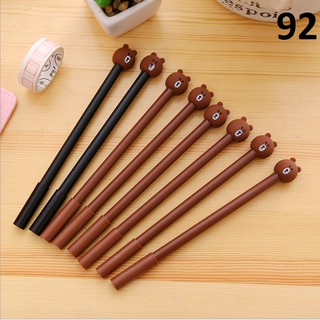 Bút bi nước mặt Gấu Brown