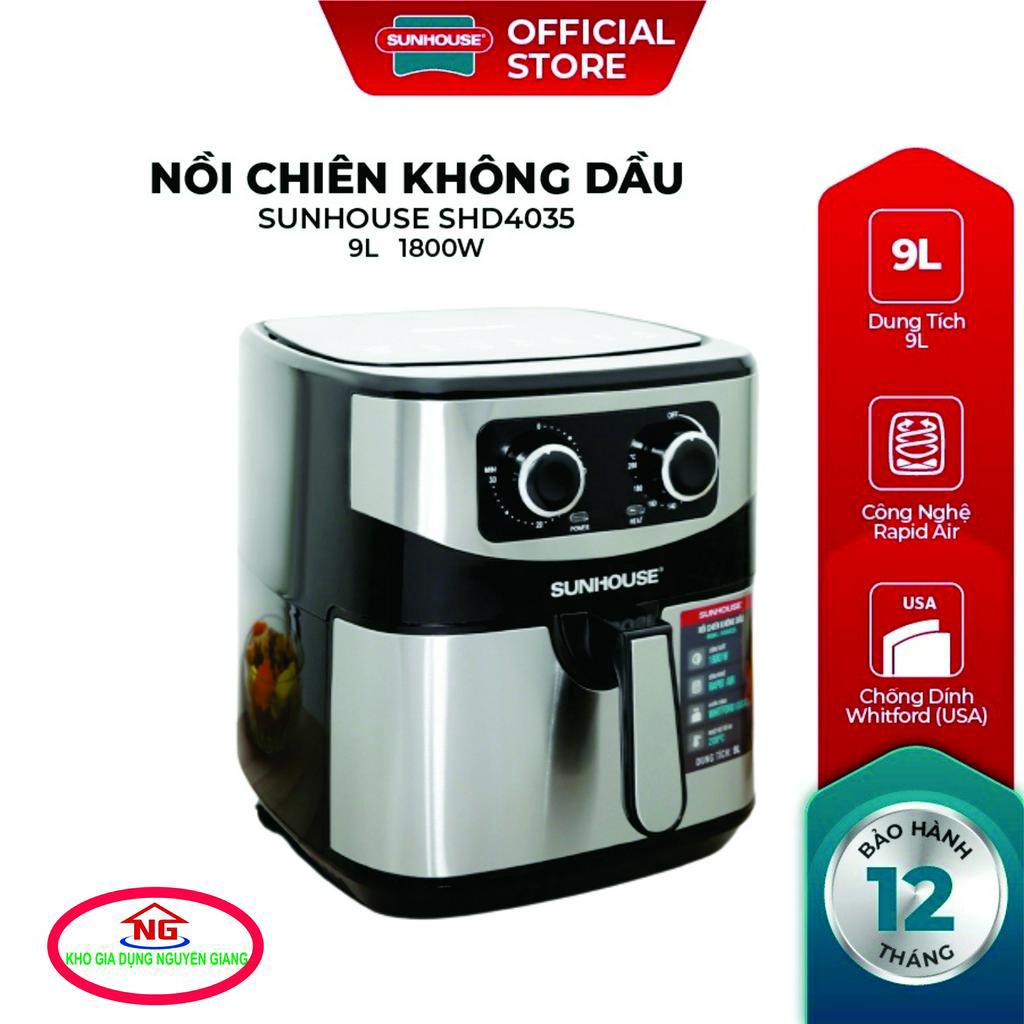 Nồi chiên không dầu 9L SUNHOUSE SHD4035 BH 12 tháng