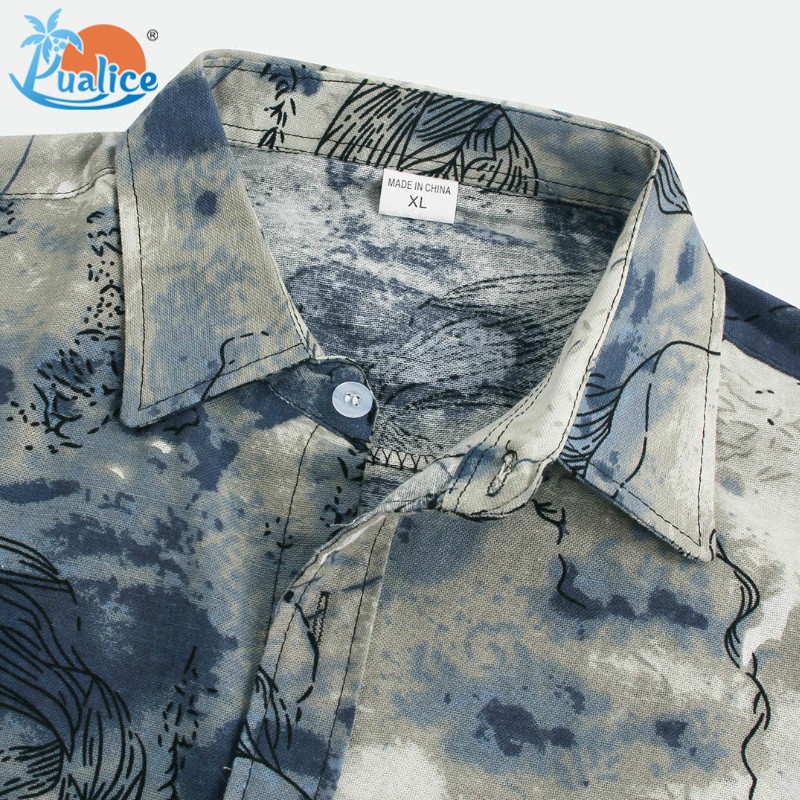 KEMEJA Áo Sơ Mi Tay Ngắn Cổ Bẻ In Họa Tiết Phong Cách Hawaii Thời Trang Mùa Hè Cho Nam Baju 96465660