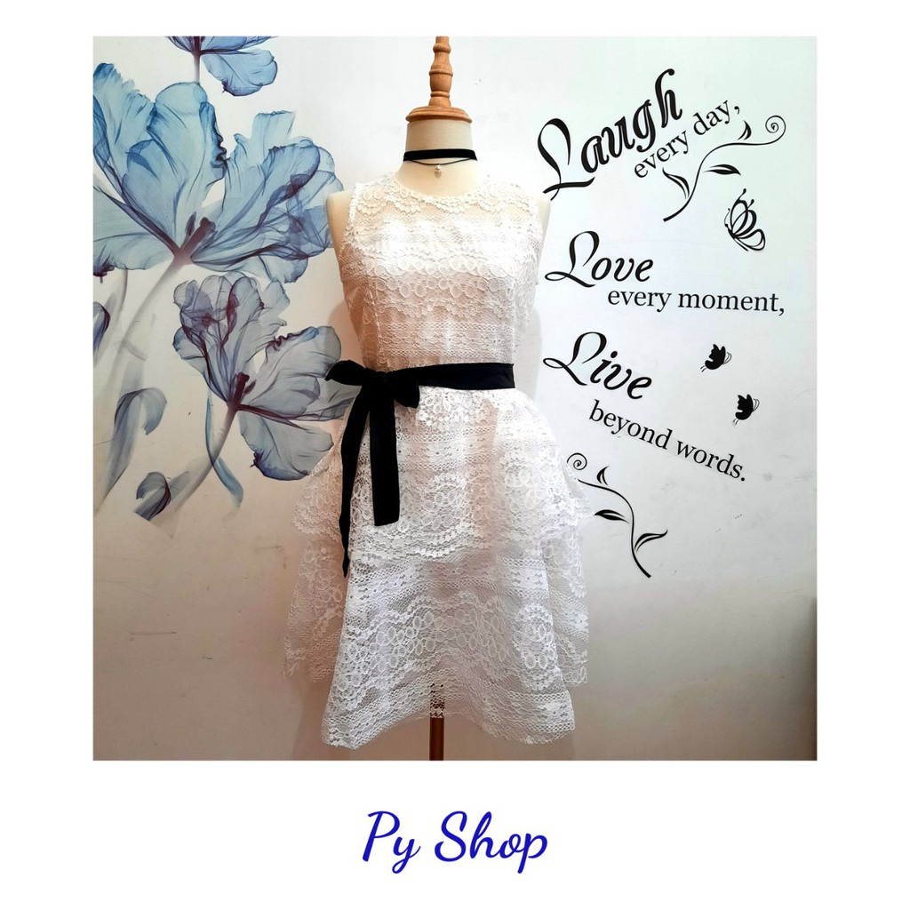 Đầm ren trắng [CAM KẾT HÌNH THẬT] hàng thiết kế bán tại shop