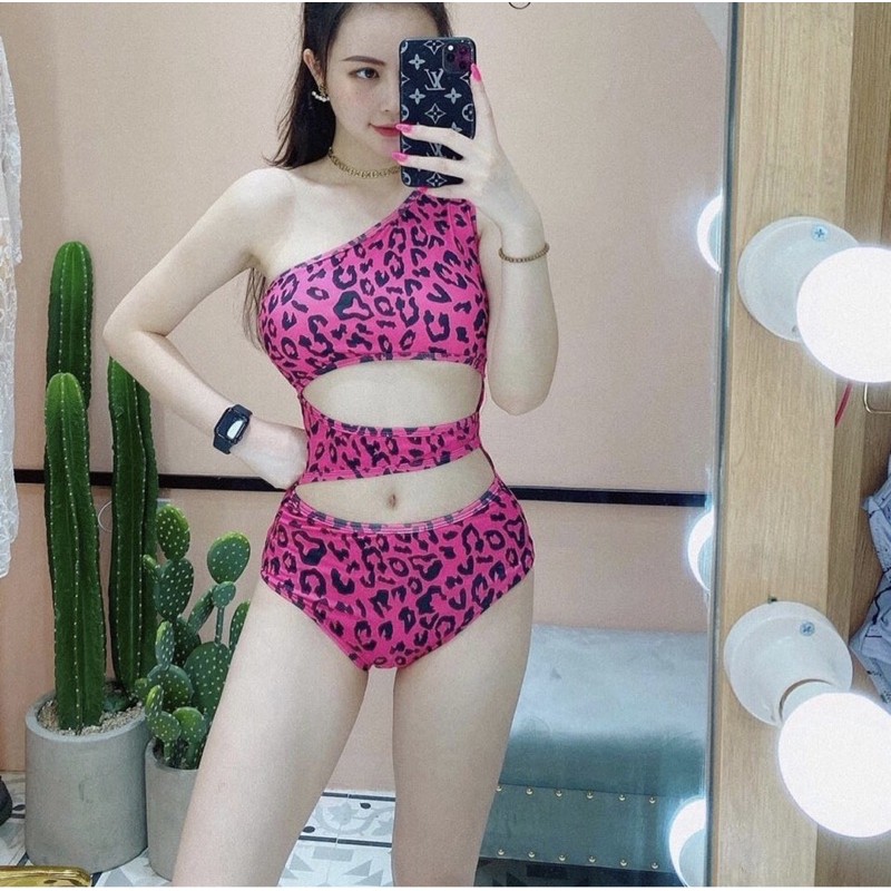 Bikini liền mảnh họa tiết beo sexy kèm feedback 2 màu