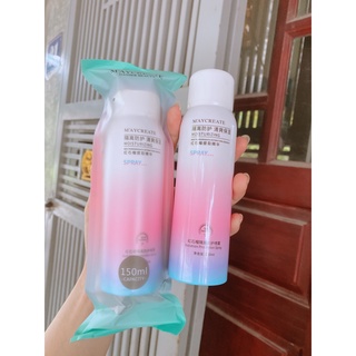 Kem xịt trắng nâng tone body, Maycreate Spring 150ml dưỡng ẩm hỗ trợ che khuyết điểm makeup