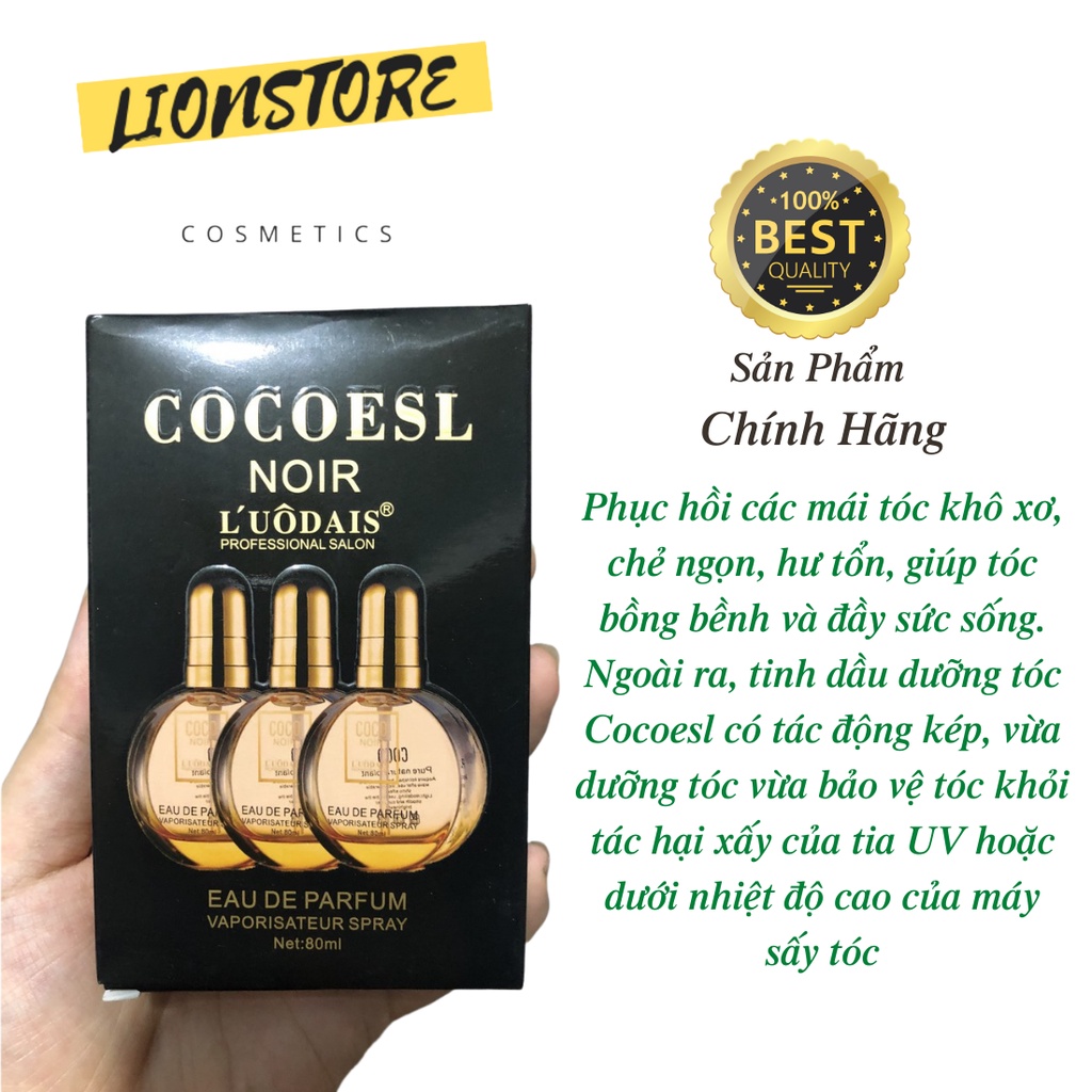 Tinh dầu dưỡng tóc thơm lâu dành cho tóc uốn xoăn tốt nhất Coco Noir 80ml chuẩn hàng công ty chuẩn loại 1