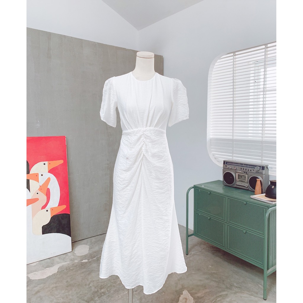 Đầm Nữ Đẹp [ảnh chụp thật] váy nữ TRẮNG PHỐI EO THANH LỊCH - SVL2 HALEY | BigBuy360 - bigbuy360.vn