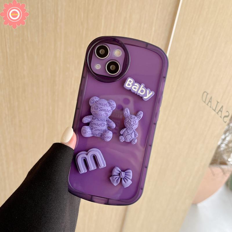 Ốp Điện Thoại TPU Mềm Chống Sốc Hình Gấu 3D Cho IPhone 11 13 12 Pro Max 7 8 6 6s Plus XR X XS Max SE 2020 13Pro Max