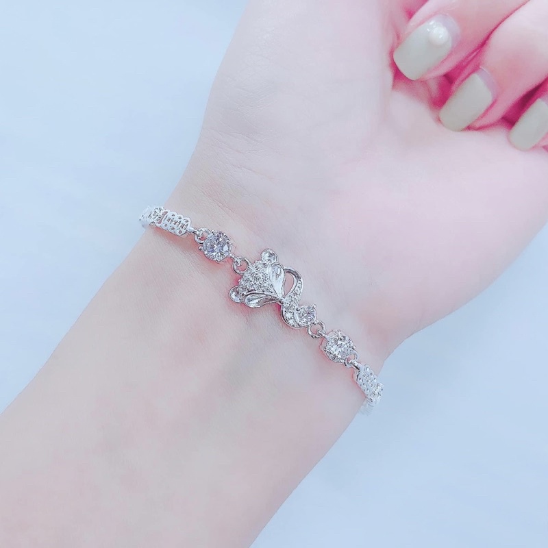 Lắc tay Hồ ly Bạc ta dày dặn , sáng bóng -  Vòng tay , lắc tay nữ Bạc ta - Vàng Bạc Khải Khải