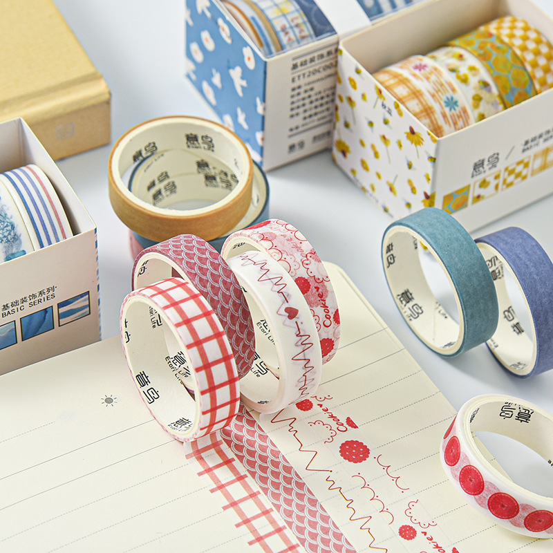 Set 5 Cuộn Băng Keo Washi Flowertree Trang Trí Đa Năng