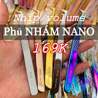Nhíp Volume Mỏ Đại Bàng Khứa Phủ Nhám Nano có Nhiều Màu Sắc . bao test